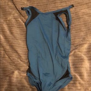 five dance wear blue leotard
